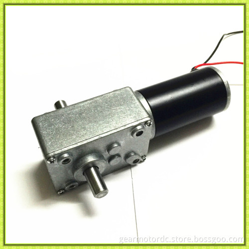 diameter 58mm gearbox 5mm shaft self lock quiet 12v worm drive motor